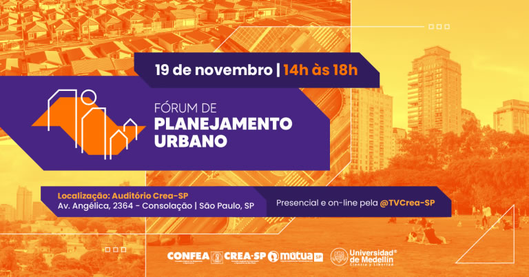 Crea-SP convida para Fórum de Planejamento Urbano