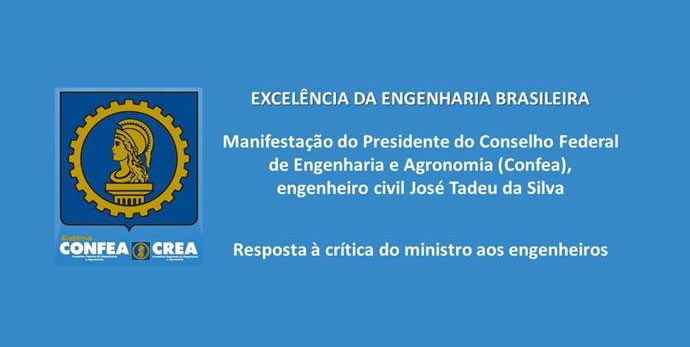 Resposta do presidente do Confea ao ministro da Aviação Civil